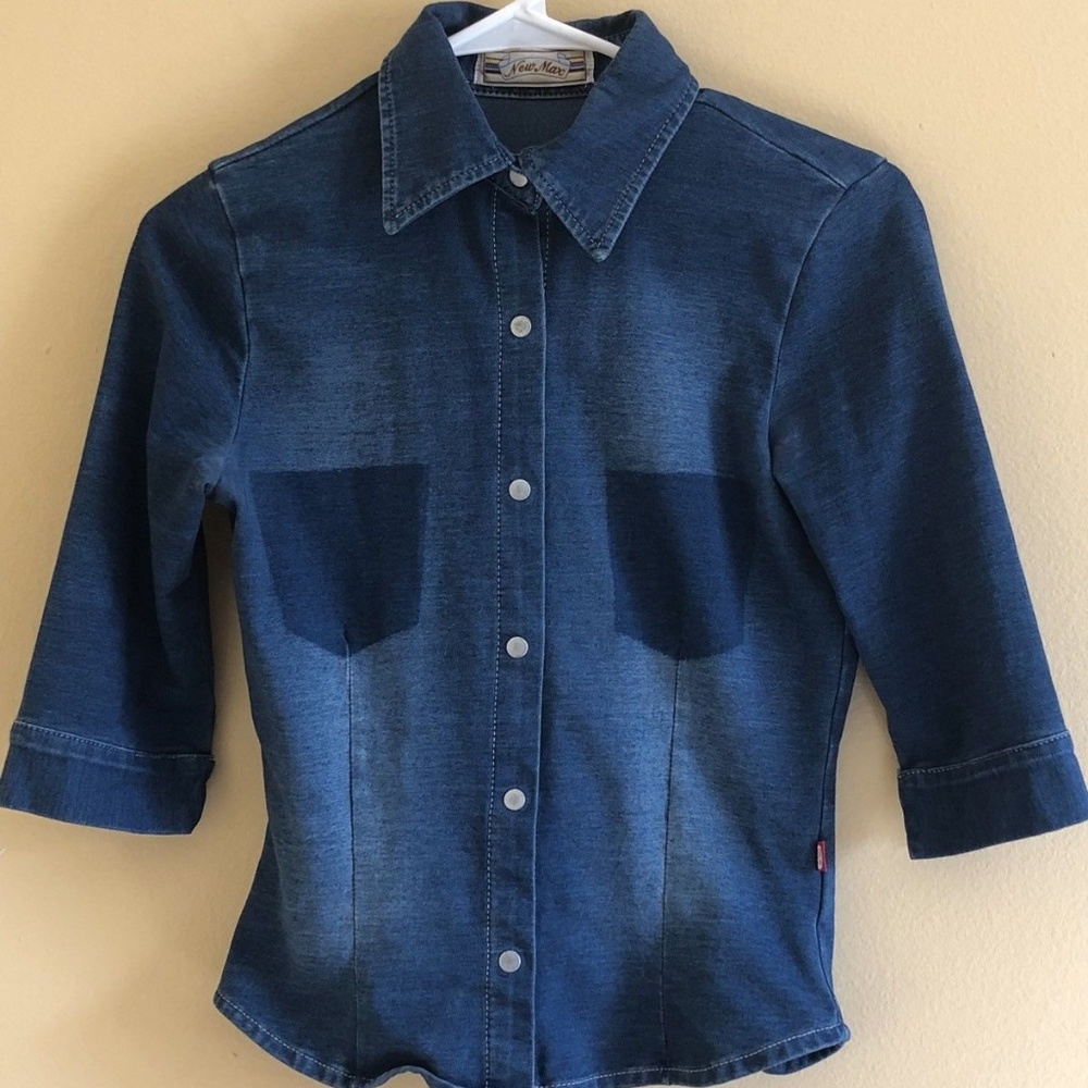 Blue Denim Color Jean jacket shirt size Small